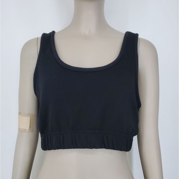 3 Piece Black Refuge Set - Crop Hoodie, Sports Bra, and Pants - Picture 3 of 13